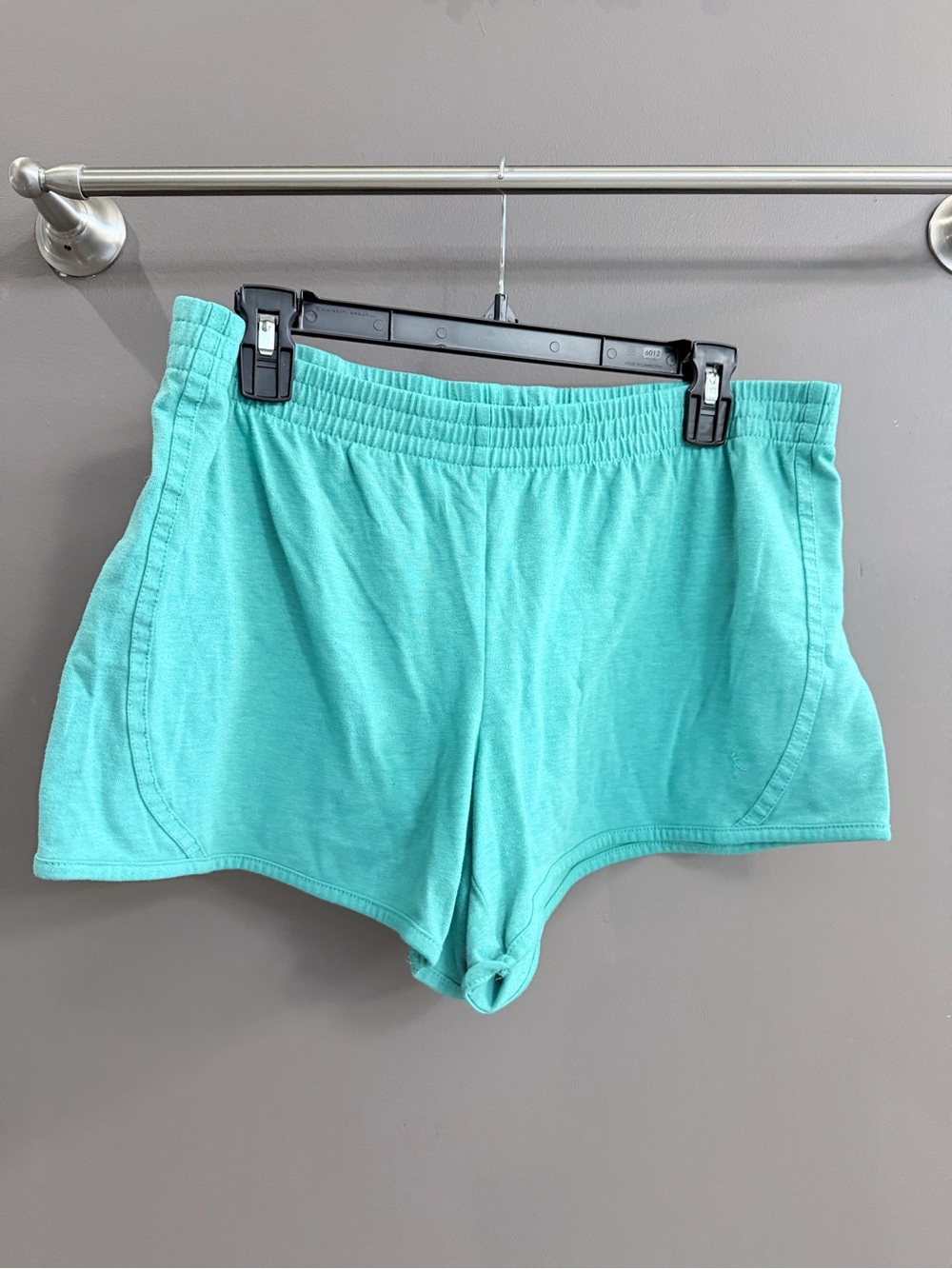 Danskin Lightweight Elastic Waist Athletic Shorts - Teal Aqua